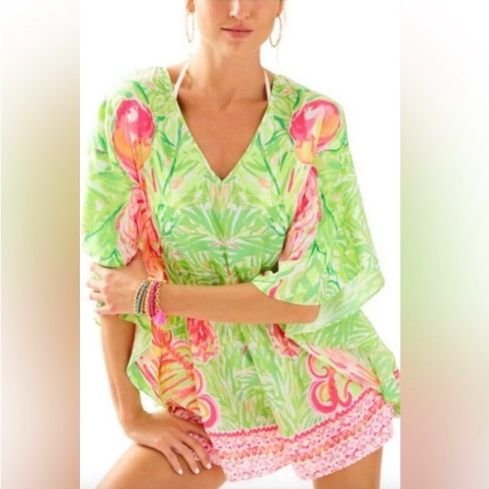 Lilly Pulitzer Mai Romper Tiki Pink Flamingo Engineered. Holy Grail